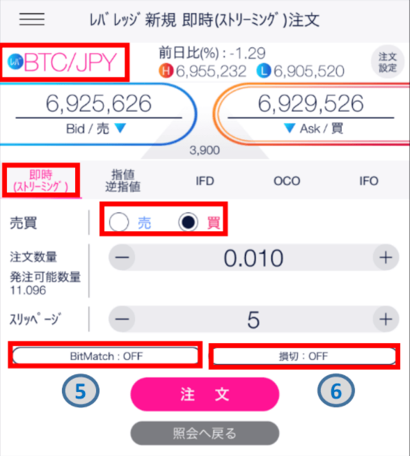 ビットコインFXの売り注文の出し方