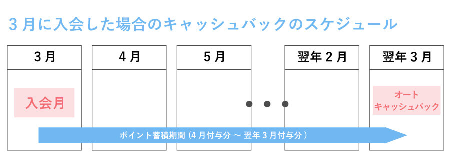 VIASOポイントのキャッシュバックスケジュール
